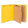 Universal 6-Sect Pressboard End Tab Class Folders, 2 Divs, Letter, Yellow, PK10 UNV10319